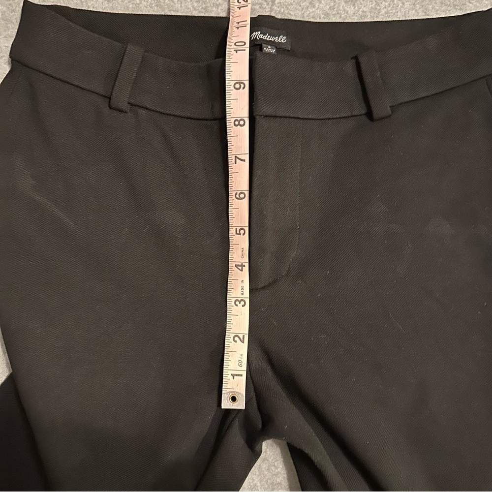Madewell F5600 Cali Crop Demi-Boot Pants. Black Twill, Women's Size 6 - Picture 7 of 10